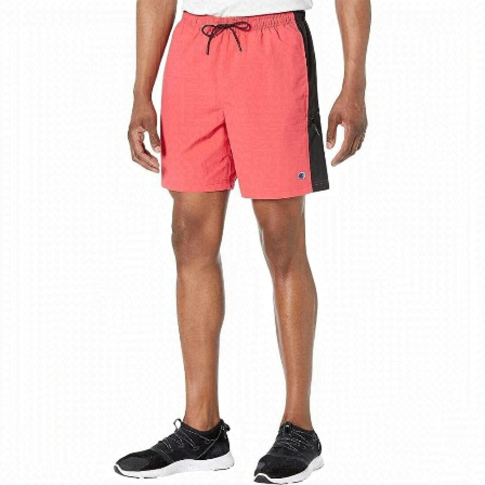 CHAMPION Drawstring hybrid shorts red black  athletic mens